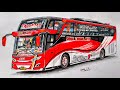 Cara Menggambar Bus STJ (Sudiro Tungga Jaya) "Shankara" - How to Draw a bus