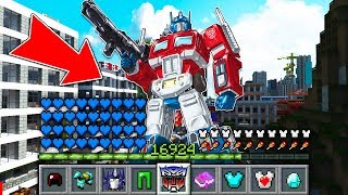 Minecraft: HOW to PLAY TRANSFORMER OPTIMUS PRIME MINECRAFT in Minecraft: NOOB vs PRO !