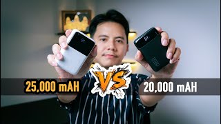 Best Compact Power Bank Comparison – 100W 20,000mAh vs 22.5W 25,000mAh