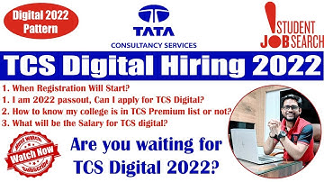 🔴 Update!! TCS digital 2022 Syllabus | TCS digital hiring for 2022 | TCS hiring for digital profile