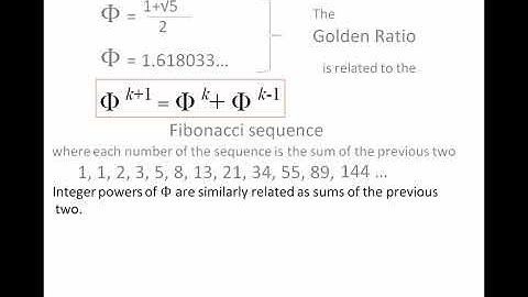 John Chowning explains the relationship between the golden ratio and the Fibonacci sequence