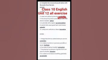 Class 10 English Unit 12 all exercise guide for free.#video #easylearning #books #entertainment .