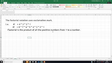 How to use factorial in Microsoft Excel In English Saima Academy
