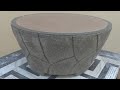 Vaso de cimento efeito pedra fácil. Cement pot making at home. Home decorating ideas.