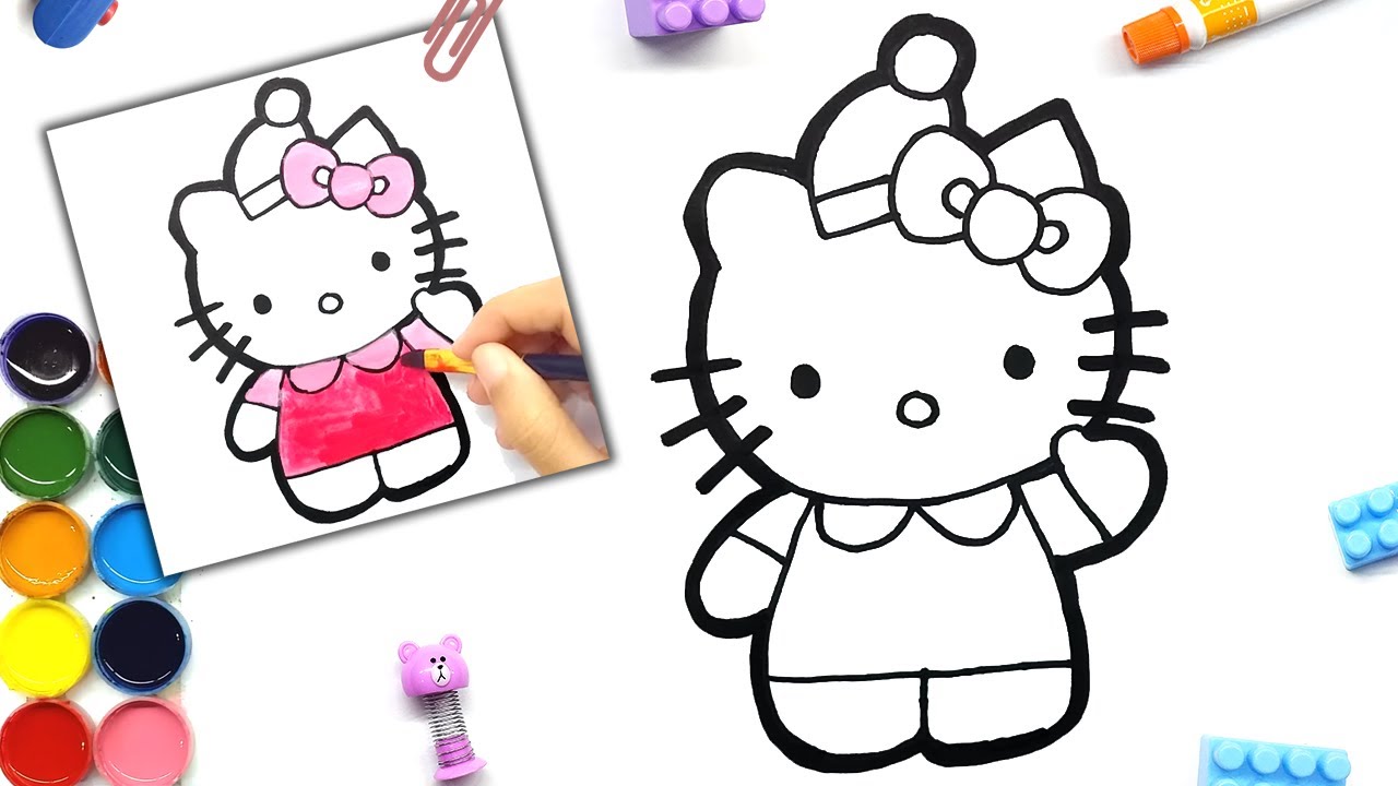 Cute Cara  Mudah  Menggambar  Hello  Kitty  Cantik dan Lucu 