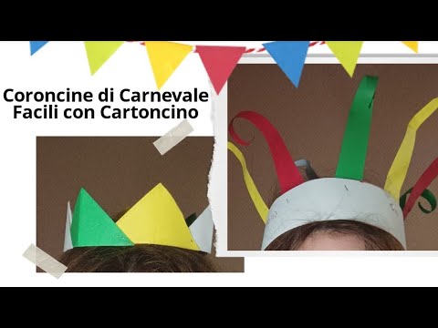 Coroncine o Cappellini di Carnevale fai da te facilissimi da realizzare con  cartoncino - Jester Hat 