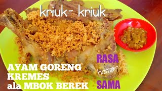 BONGKAR RESEP MEMBUAT AYAM GORENG KREMES , ASLI PEDAGANG