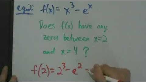 Calculus I - Intermediate Value Theorem - Example 2
