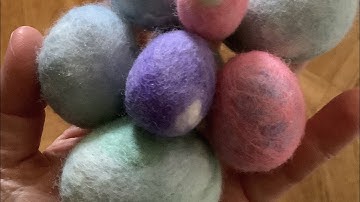 Tutorial on Making Eggs, wet felting in an eggshell - Våttova ägg