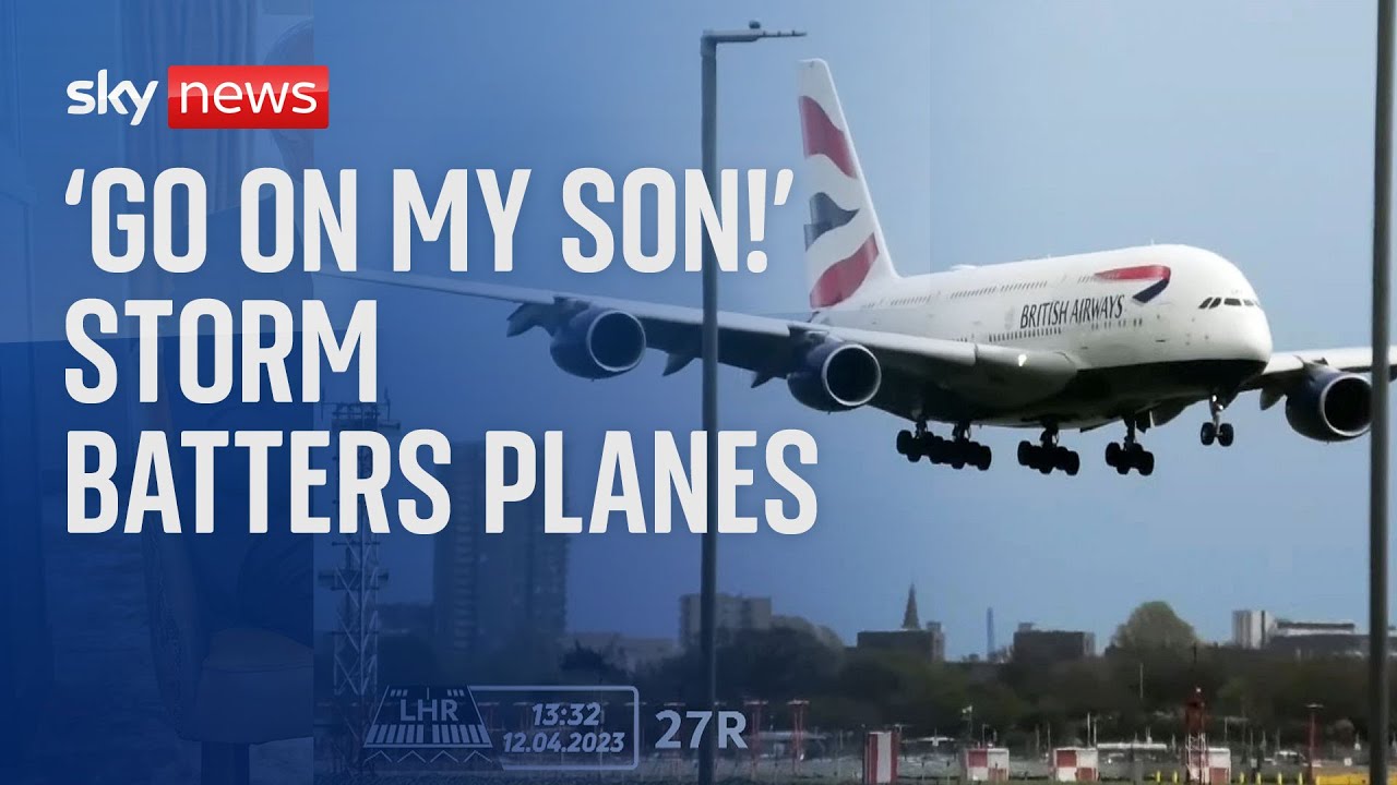 Film backdrop image for Storm Noa: Planes struggle to land at Heathrow (2023)