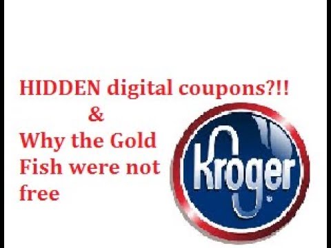 Hidden digital Coupons and why gold fish were not free today at Kroger Mega Sale