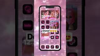 ✨Hot Pink Aesthetic iOS 14 home screen ideas screenshot 4