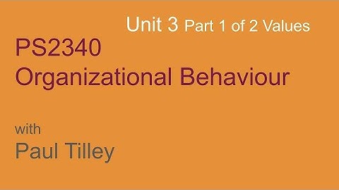 PS2340 - Unit 3 - Part 1 Values