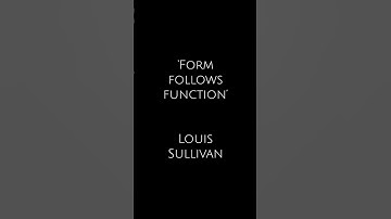 Form Follows Function - Louis Sullivan’s Bold Idea #architecture #shorts #louissullivan