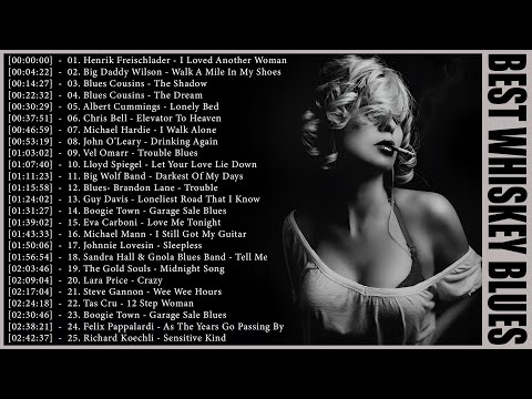 Relaxing Whiskey Blues Music - Best Of Slow Blues - Rock Ballads - Fantastic Electric Guitar Blues