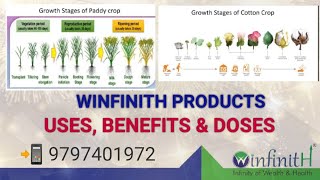 paddy, cotton crop for winfinith kishan grow products uses, benefits, doses  in hindi