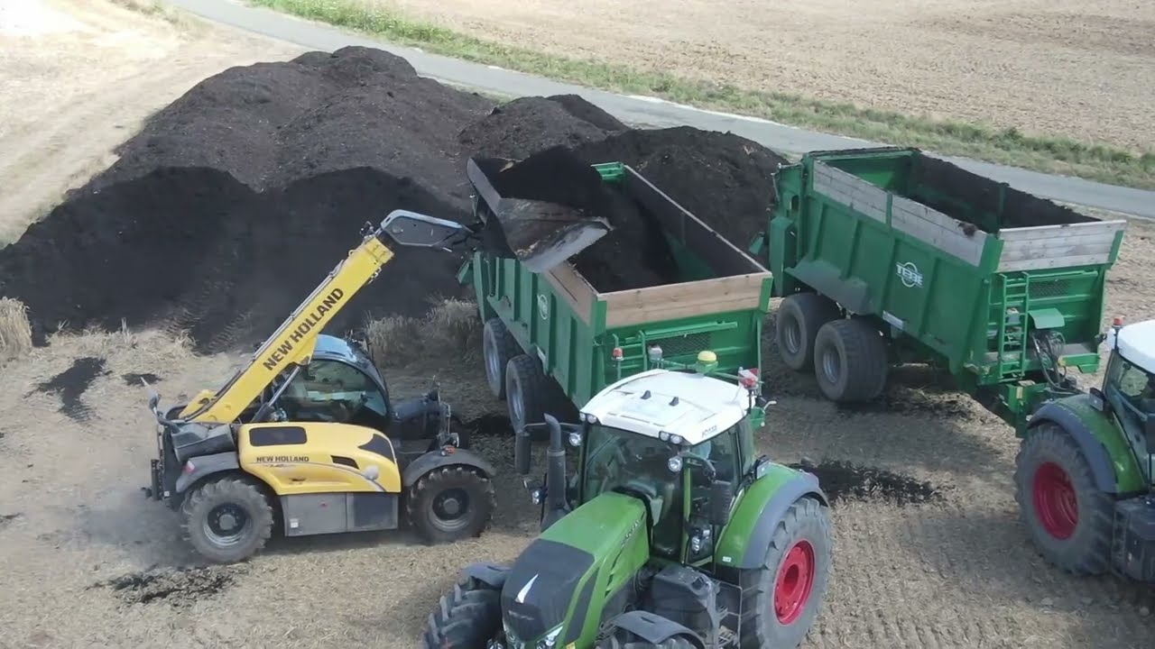 Epandage de compost avec l'abruti de prof (ancien prof d'HLG Machinery