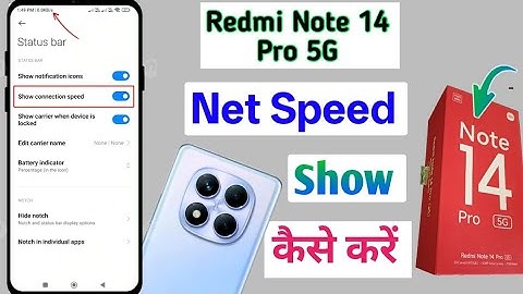 Redmi note 14 pro net speed setting/How to show net speed in Redmi note 14 pro 5g 