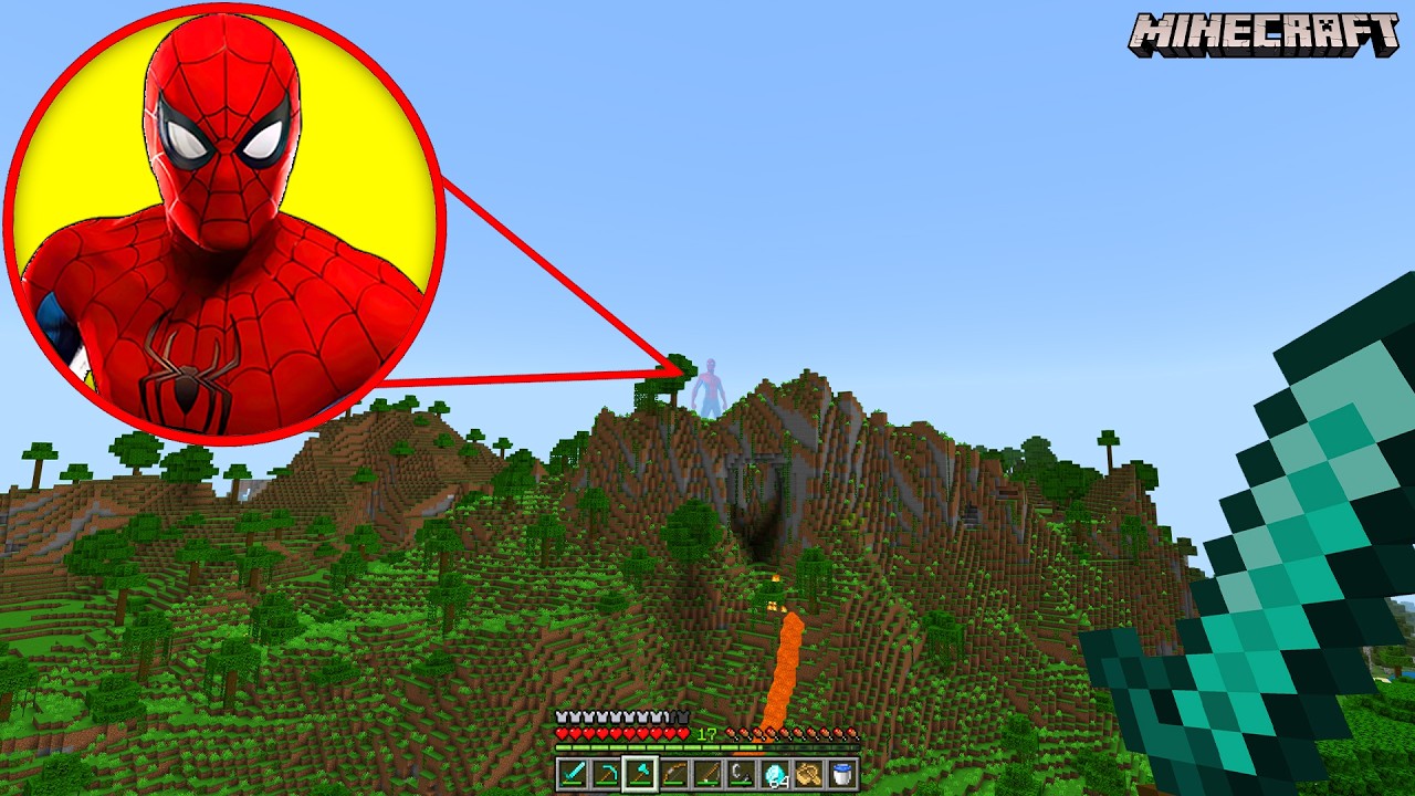 I Found Spiderman in Minecraft I Found Spiderman in Minecraft