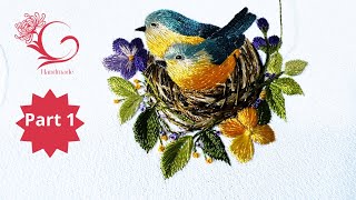 A Pair of Bird Embroidery Tutorial | Hand Embroidery Tutorial [Part 1]