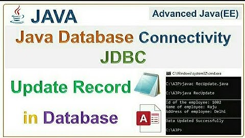 Java code in Record Update with M.S Access Database