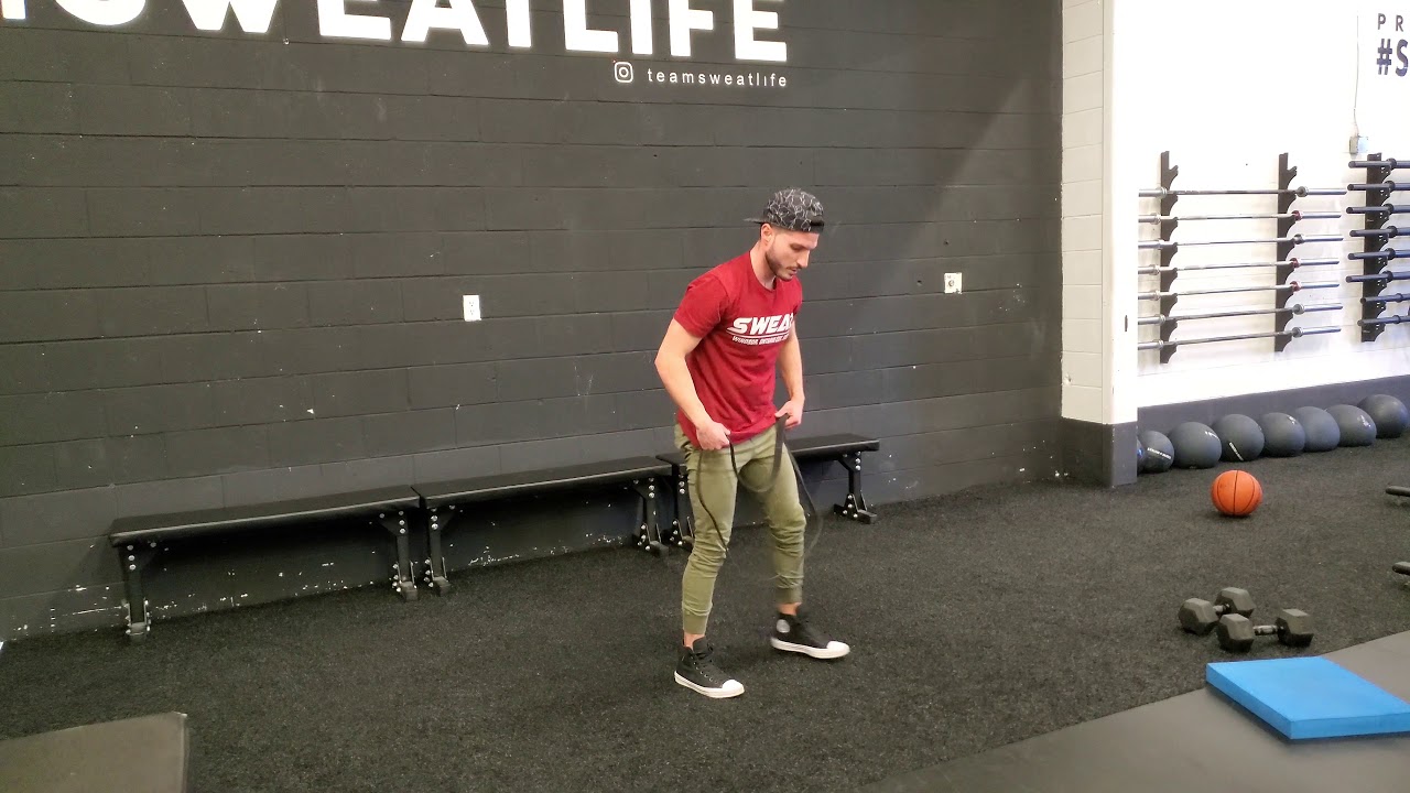 Single arm Bent over row with heavy band - YouTube