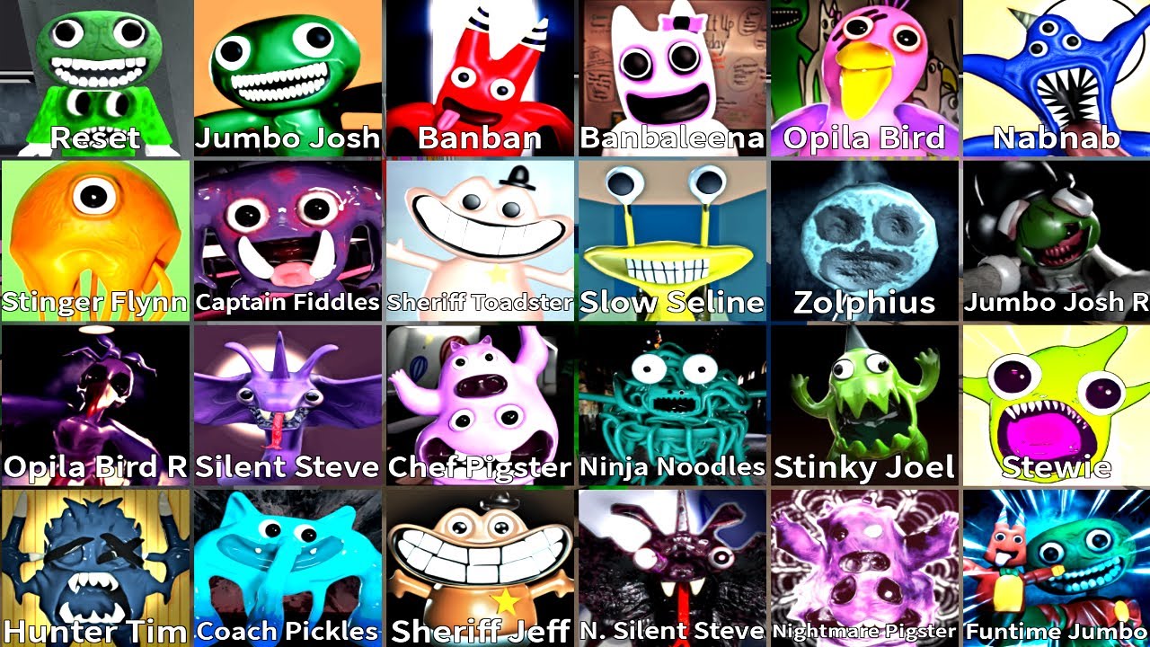 Garten of Banban 3 ALL JUMPSCARES / ALL BOSSES + ALL CHARACTERS