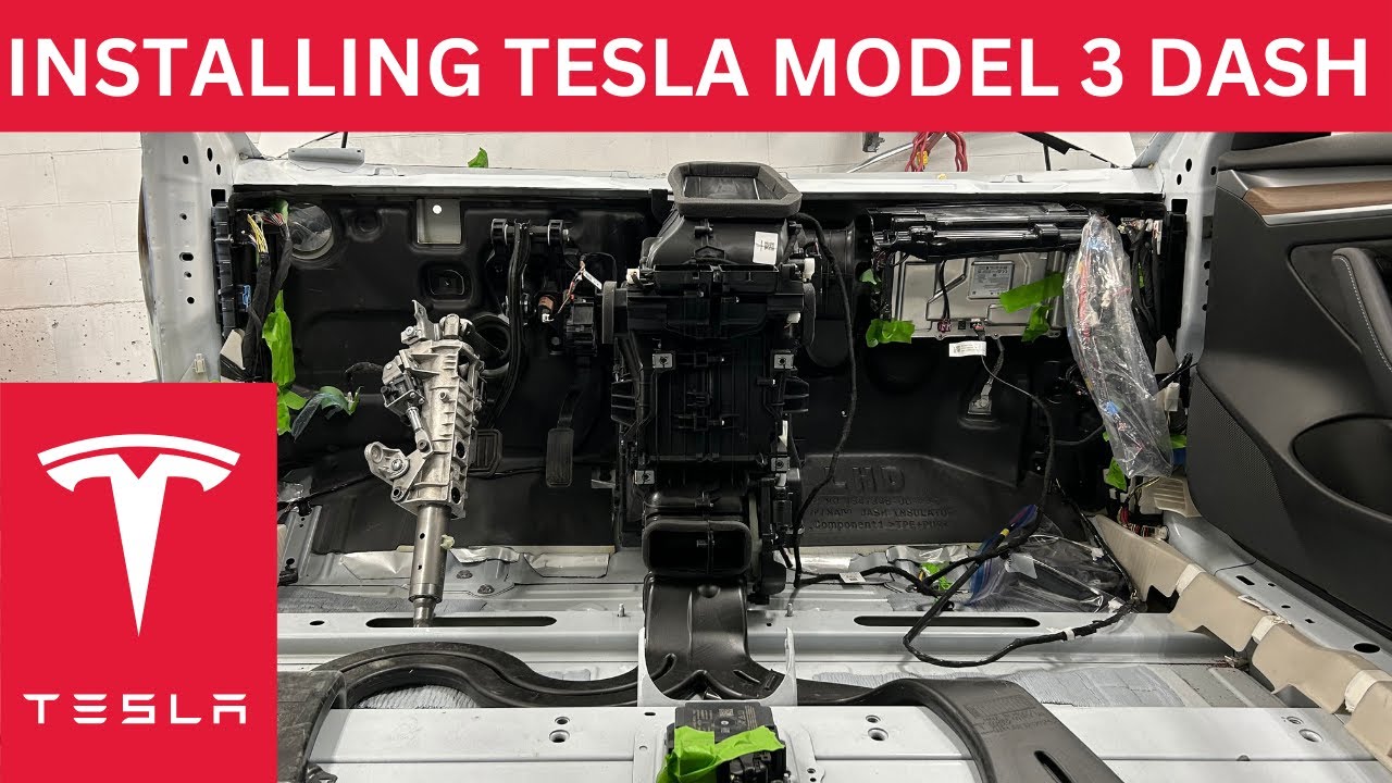 Assembling a Dash and Interior on a Tesla Model 3 - YouTube