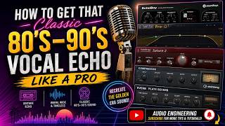 How To Create Classic 80's–90's Vocal Echo Like a Pro 🔥🔥 #vocalmixing #reverb #retro #delay
