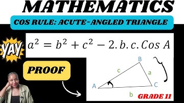 Cos rule proof grade 11: Acute angled triangle