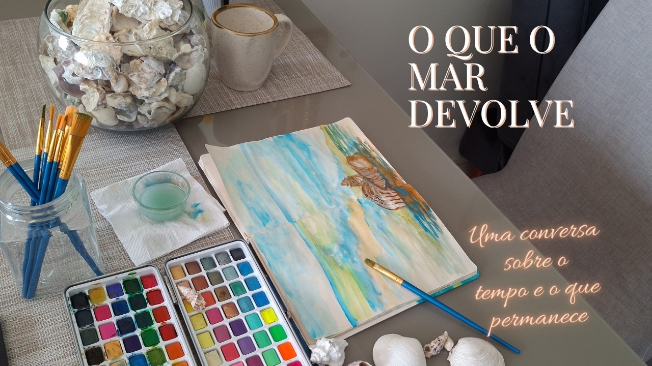 O que o mar devolve: uma reflexão sobre o que permanece (Aquarela em Bombinhas)