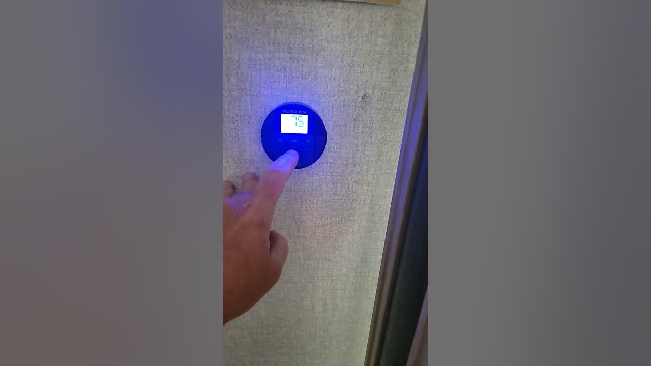 operating the Furrion thermostat - YouTube