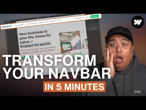 Animate Your Navbar in Webflow in Less than 5 Minutes -  Webflow Beginner Tutorial