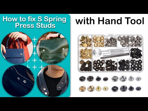 How to fix S Spring Press Studs with Hand Tool | Hand Press Machine | Press studs and tool