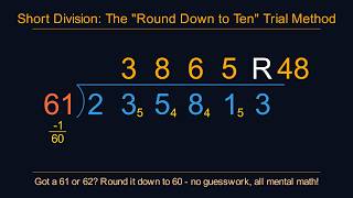 How to Divide by 61 and 62 Using Mental Math (Short Division Trick)