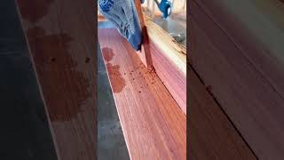 Cutting a Clean Joint Profile on Red Hardwood