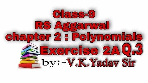 #tecmath20|Polynomials|Class 9th|RS AGGARWAL| Chapter2| EX2A|Q.NO.3 #polynomialclass9 #polynomial