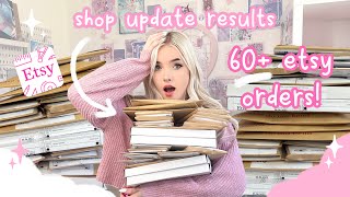 HUGE shop update order packaging studio vlog! pack 60  orders with me