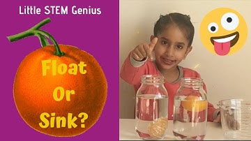 Why do whole orange float but peeled orange sink? | Easy Science Experiment by LittleSTEMGenius