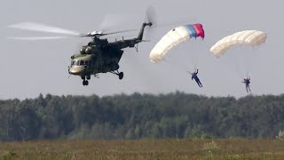 Ми-8АМТШ и начинающая десантура. Рязань - Протасово (С Днем Победы 9 мая)