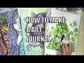 How to make a art file folder journal and flip through