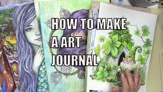 How to make a Art File Folder Journal and Flip Through