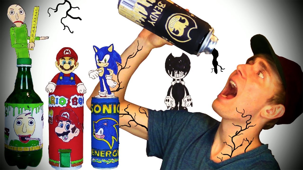 Do Not Drink Bendy Baldi Mario Sonic Diy Drink Cans Coloring Page Youtube - impossible roblox mv meet and eat