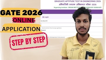 GATE 2026 Form Fill Up | GATE 2026 Registration Process Step By Step | GATE 2026 Application Form