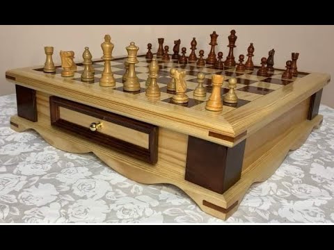 видео: Chess Board With Drawers - DIY  WoodWorking .