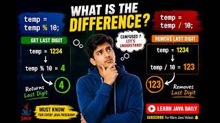 temp % 10 vs temp / 10 | Java Interview Question || Java % vs / Operator Explained