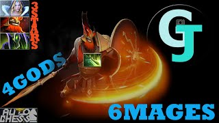 DOTA AUTO CHESS - 4GODS AND 6MAGES COMBO!