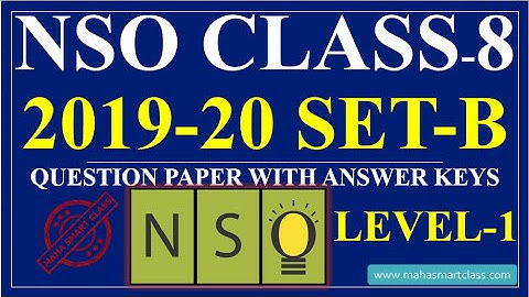NSO Class-8 Set-B 2019-20 | National Science Olympiad SOLVED PAPER | previous year Class 8 2019-2020