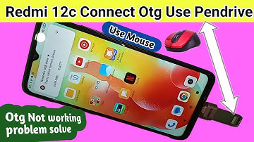 Redmi 12c connect otg use Pendrive // how to connect otg in redmi 12c