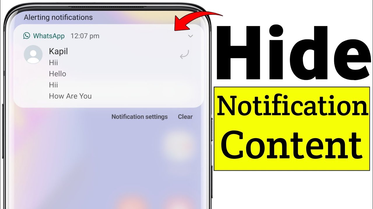 Setting content notifications. Setting content notifications